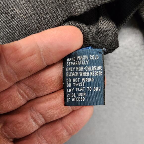 Polo Ralph Lauren Sweater XL Black Pima Cotton V Neck Purple Pony Preppy Casual - Picture 4 of 7